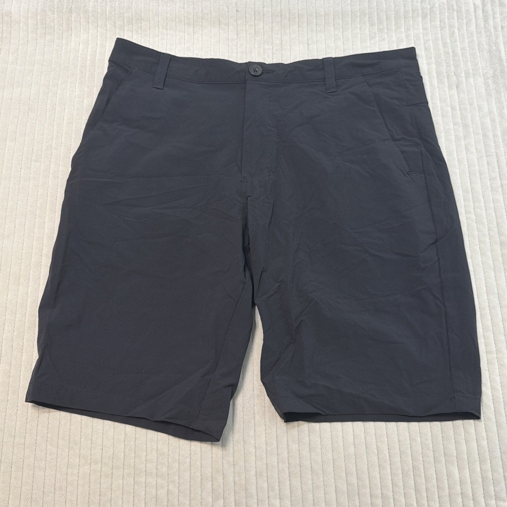 Oakley Men's Dark Navy Flat-Front 10" Regular Fit Performance Shorts Size 33